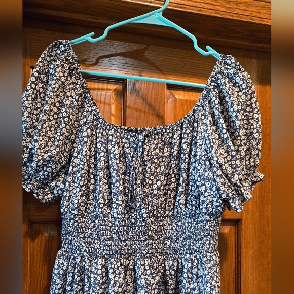 Shein, Women's size Large, Mini Dress,Blue Perfect Shape, Never Worn, Polyester - Picture 2 of 8